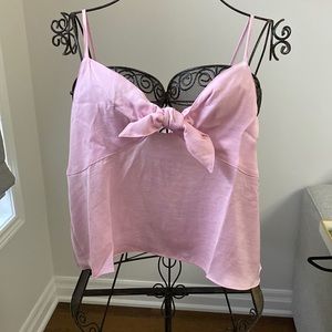 BP bow detail tank. Pink opal. BNWT